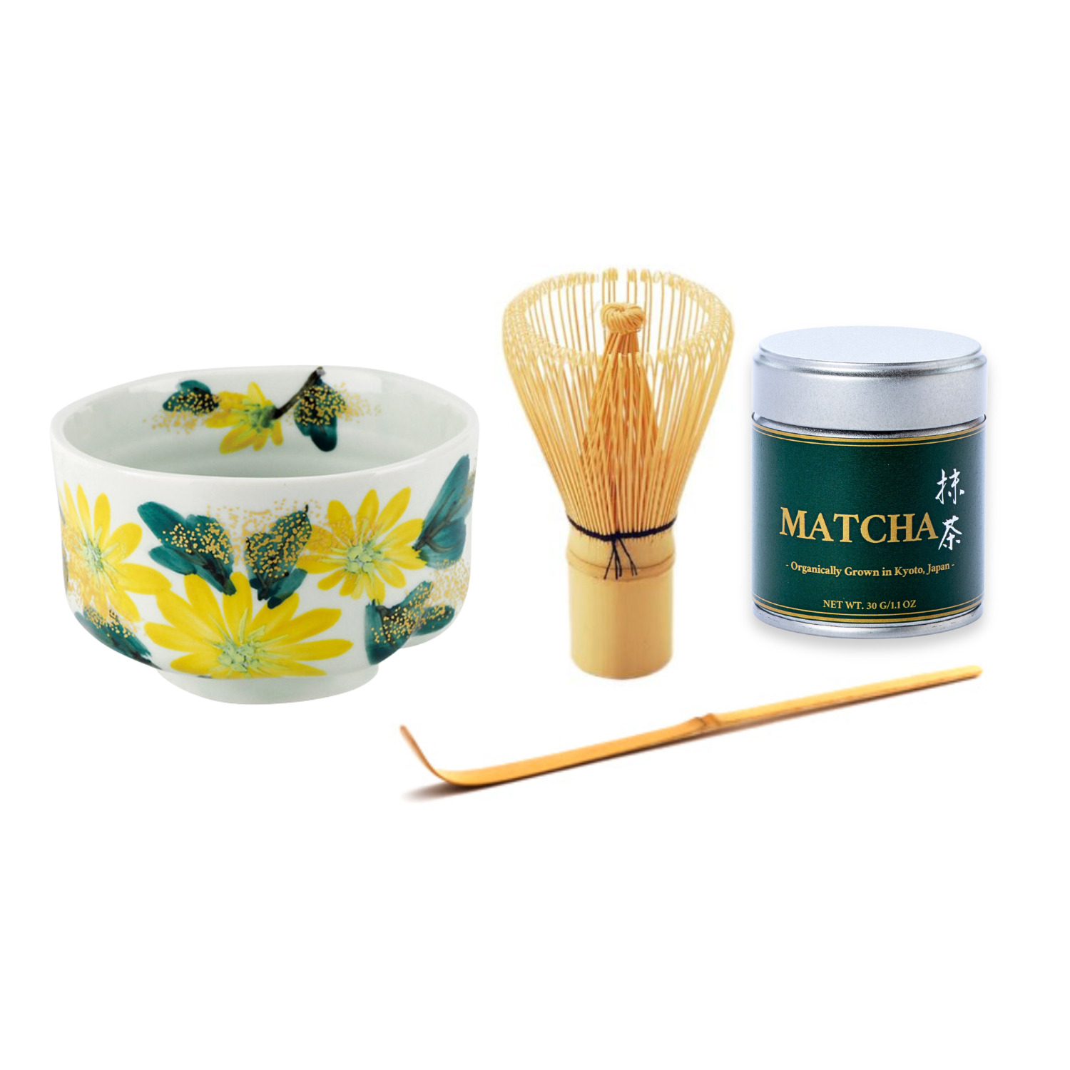 Golden Chrysanthemum Matcha Bowl Kit