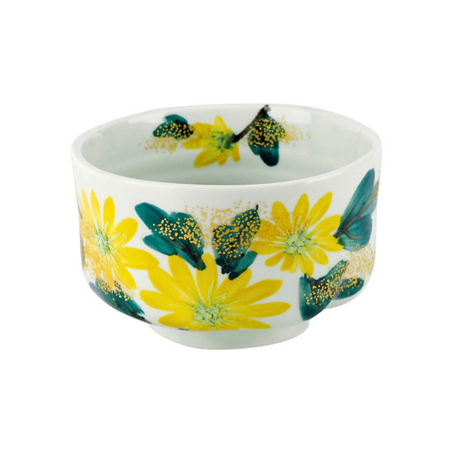 Golden Chrysanthemum Matcha Bowl