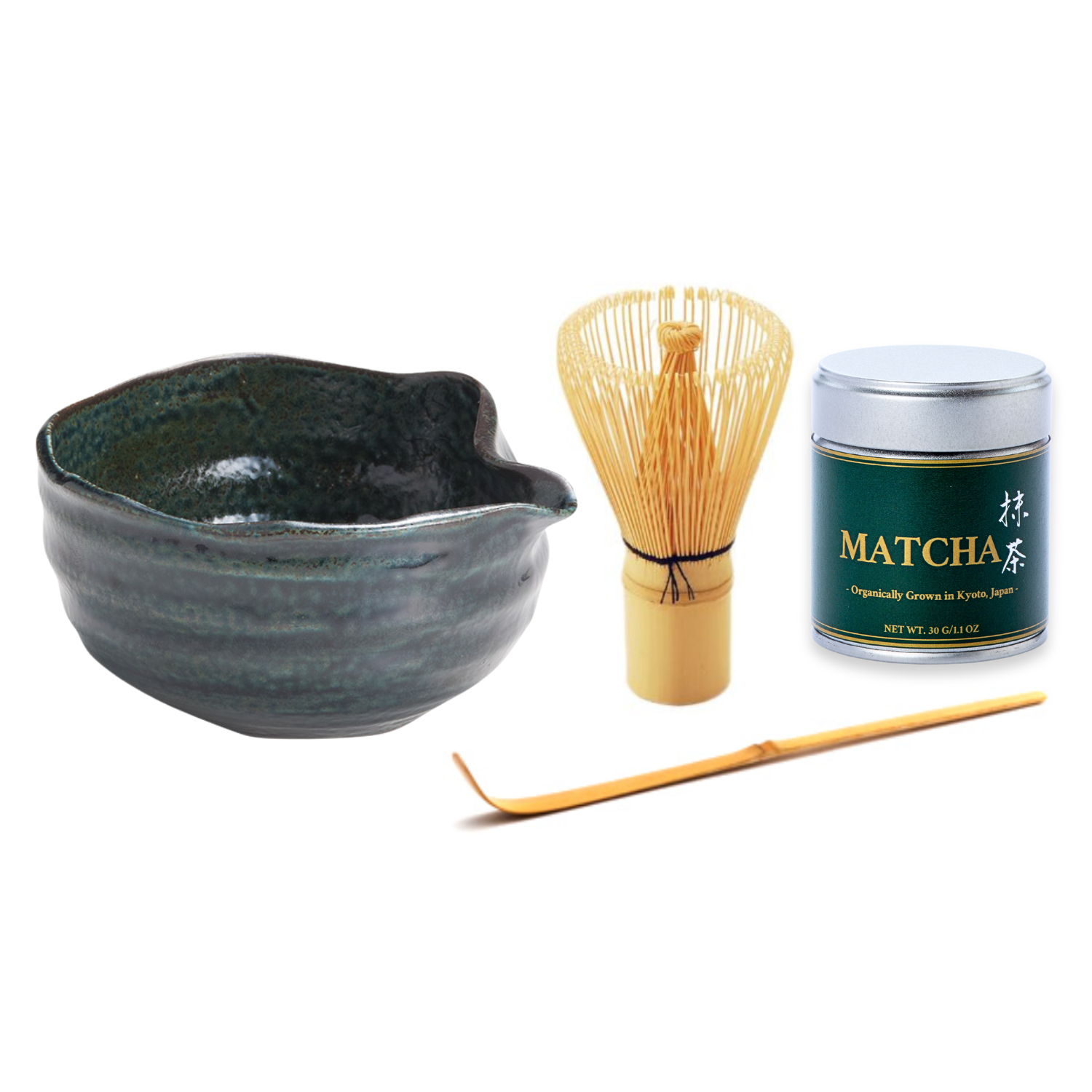 Forest Matcha Bowl with Spout Kit