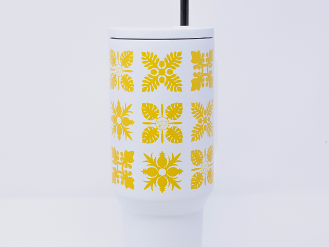 Hawaiian Quilt Tumbler - 40 oz Handle Cup