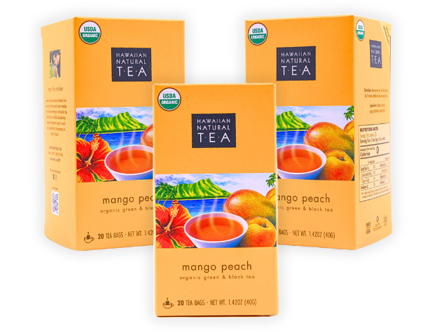 Mango Peach 20 count tea bag 3 pack tea bundle