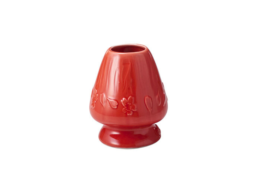 Red Coral Mount Fuji Chasen Holder